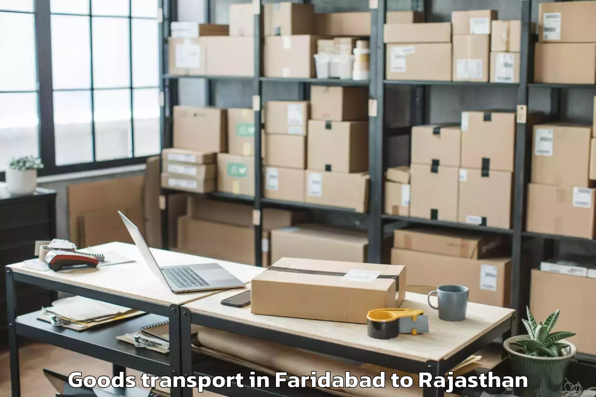 Affordable Faridabad to Bari Sadri Goods Transport